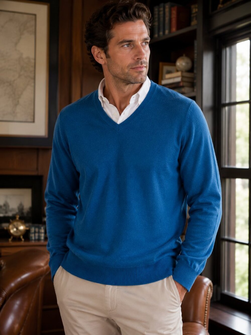 Banana Republic Men's Luxury Blend V-Neck Sweater Size XL